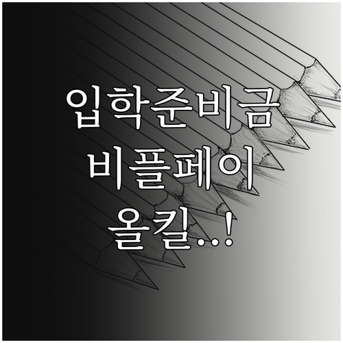 비플페이 활용한 입학준비금 포인트 등..
