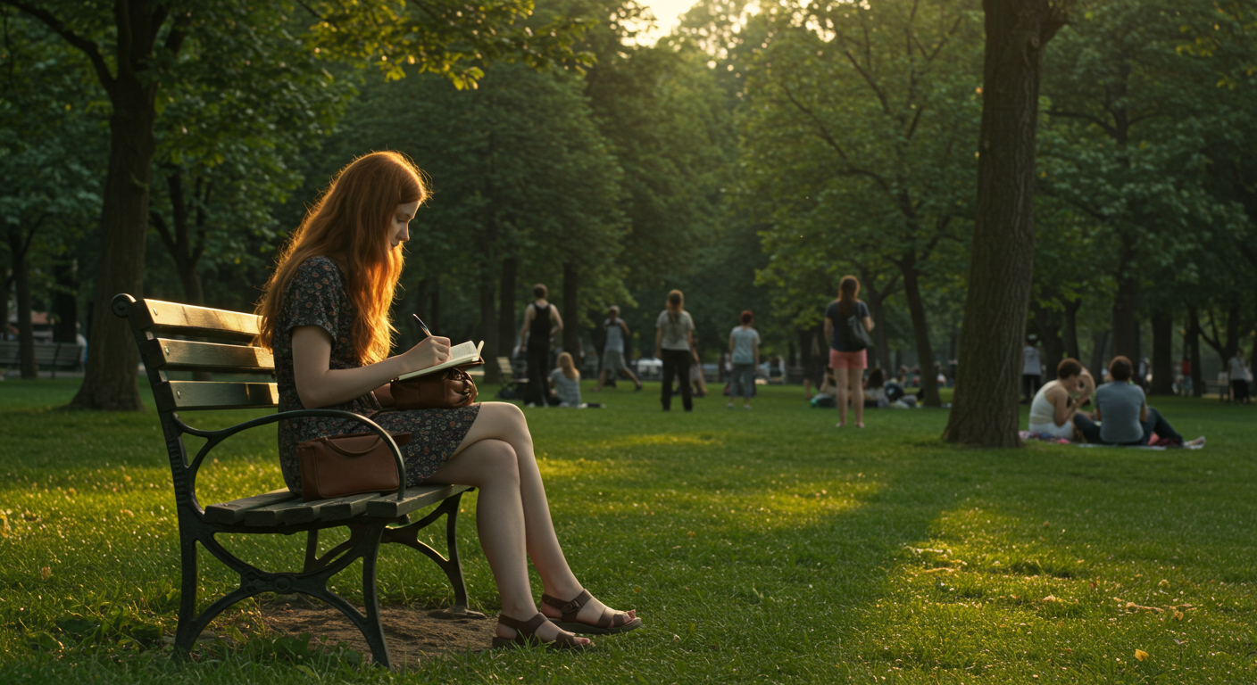 사람 관찰을 통해 마음 읽기를 훈련하는 청년 &ndash; 감정 인식과 공감 능력 개발 장면