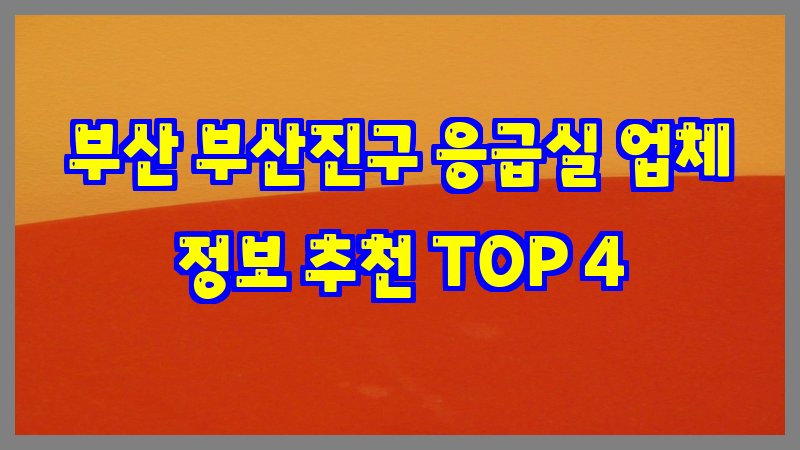 부산 부산진구 응급실