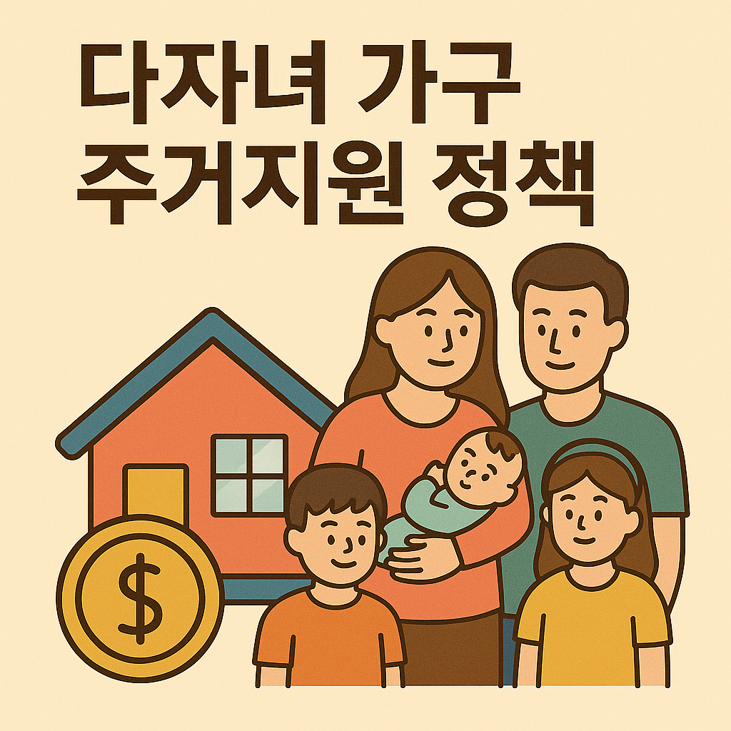 다자녀 가구 주거지원 정책. 포스터 이미지