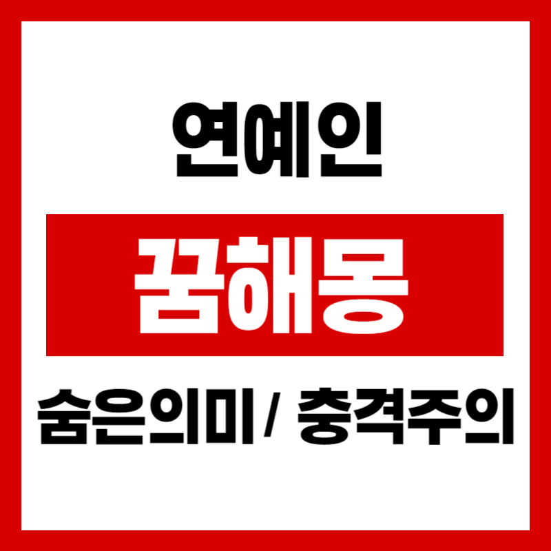 연예인 꿈 관련 이미지