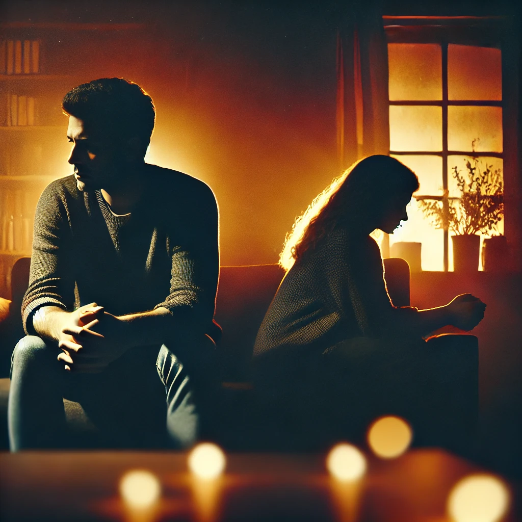 배우자 외도로 상처받은 부부의 모습