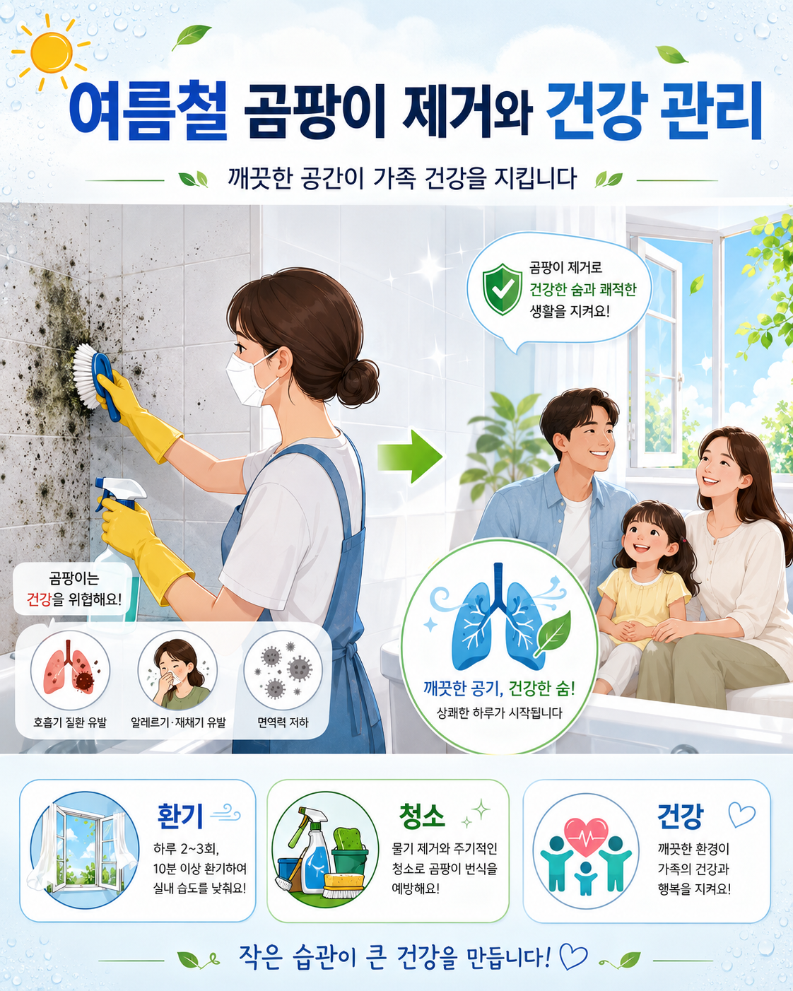 여름철 곰팡이 관리