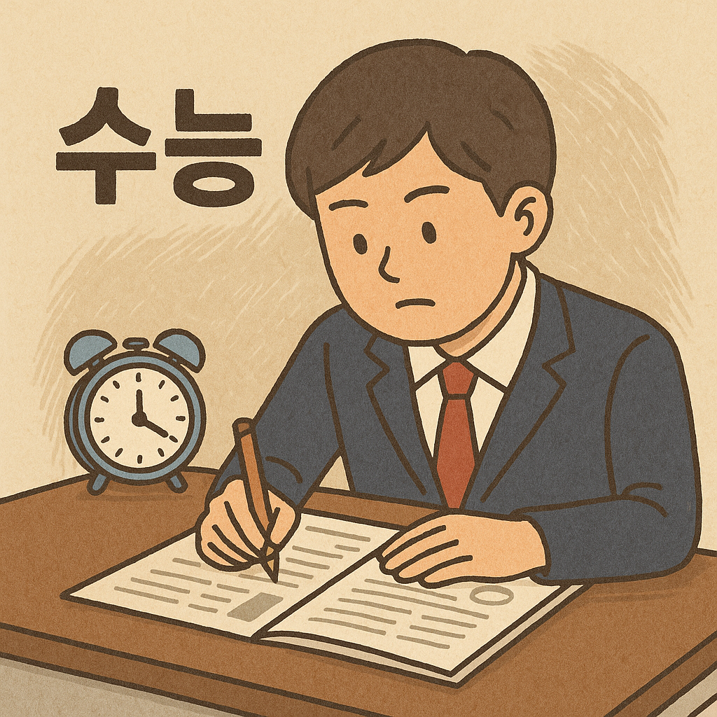 수능 보는 이미지