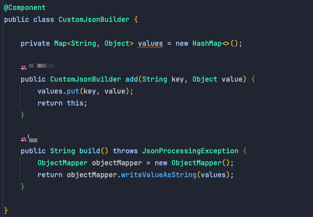 json빌더 클래스