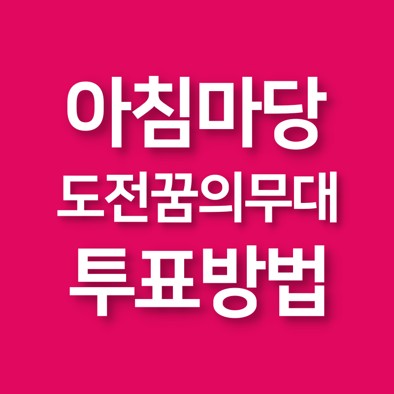 아침마당 도전 꿈의무대 투표방법 티벗 설치