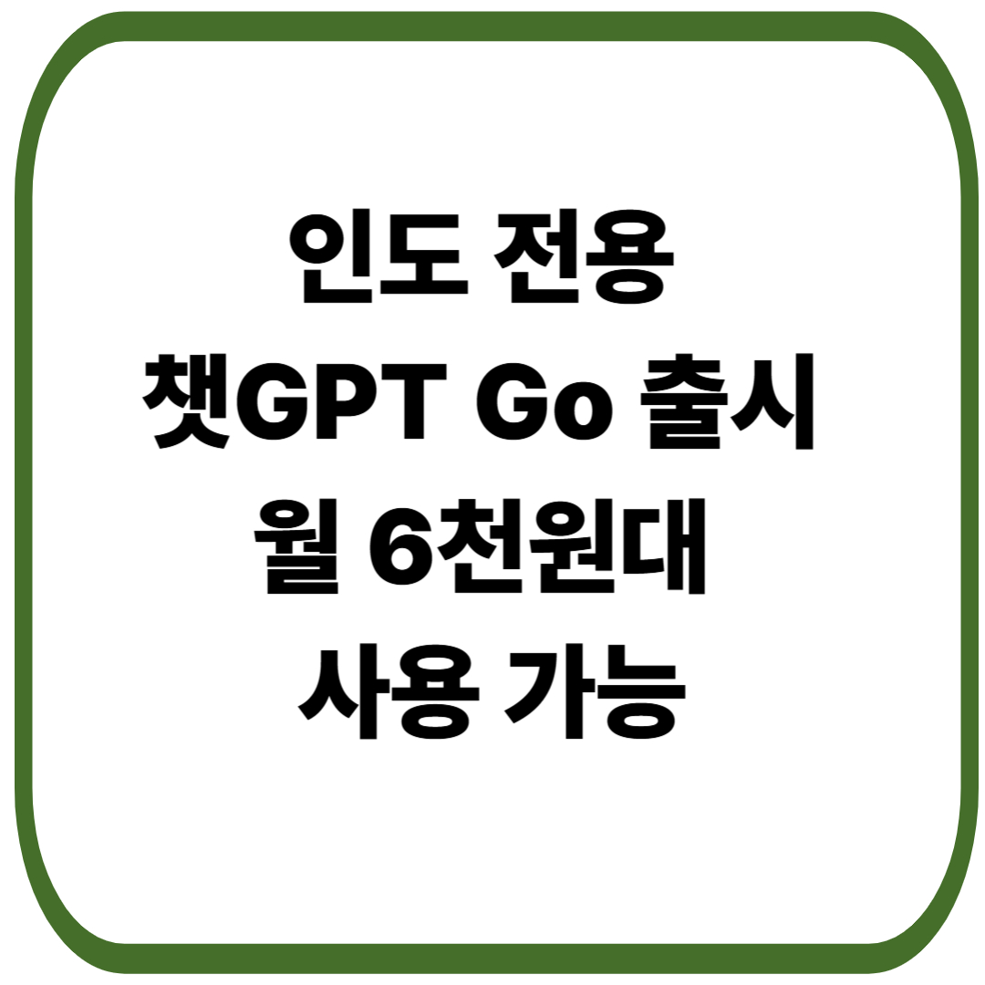 오픈AI, 인도 전용 챗GPT Go 출시…월 4.6달러로 세계 두 번째 시장 공략