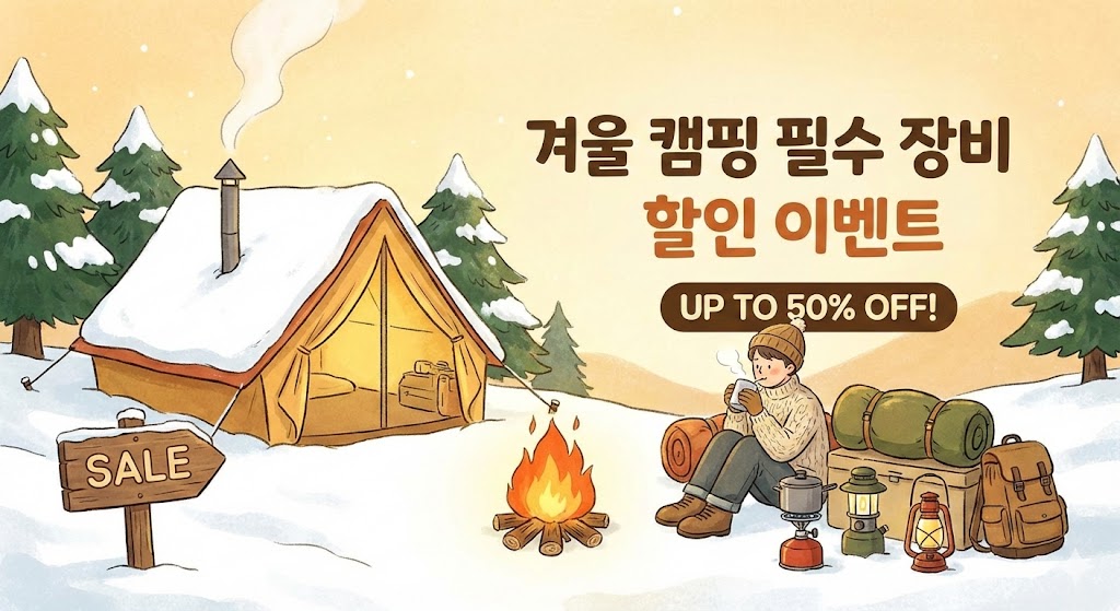 겨울 캠핑 필수 장비 할인 이벤트, 지금 신청하고 받으세요