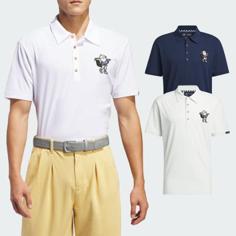 아디다스 X 말본 남성 폴로 폴로티 제이드 화이트 네이비