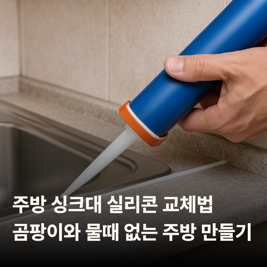 주방 싱크대 실리콘 교체법 – 곰팡이와 물때 없는 주방 만들기