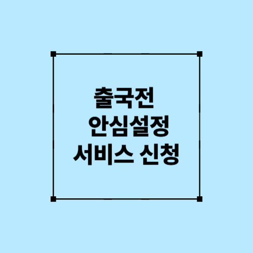 출국전 안심설정 서비스신청