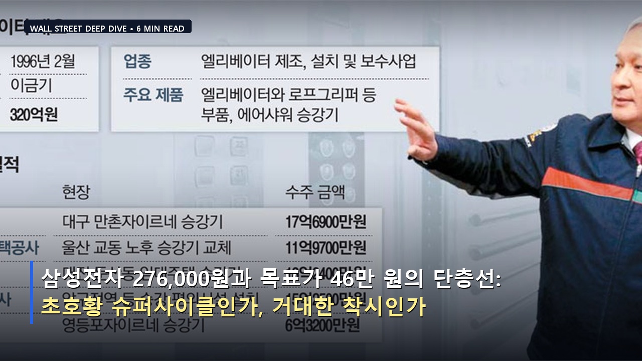 삼성전자 276,000원과 목표가 46만 원의 단층선: 초호황 슈퍼사이클인가, 거대한 착시인가