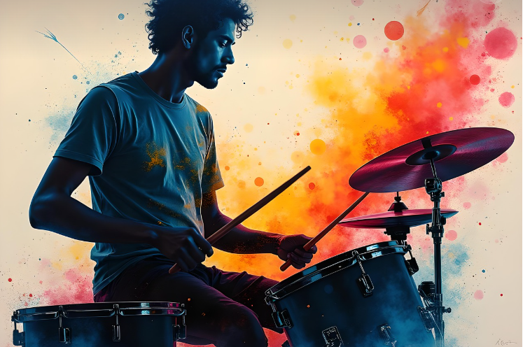 드럼치는 이미지