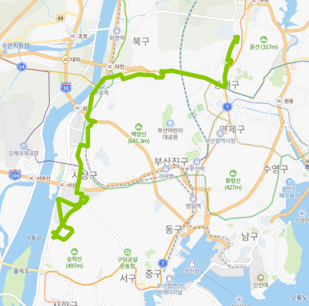 부산148-1번버스노선도