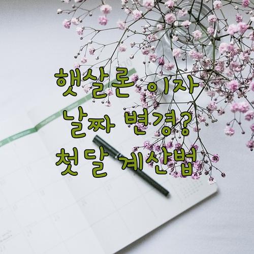 저축은행 햇살론 이자 날짜 변경 방법..