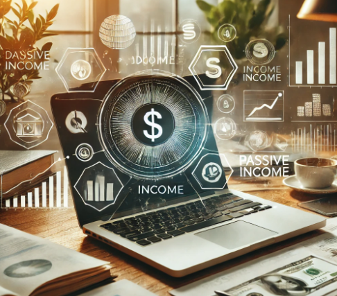 노트북위에 돈 이미지