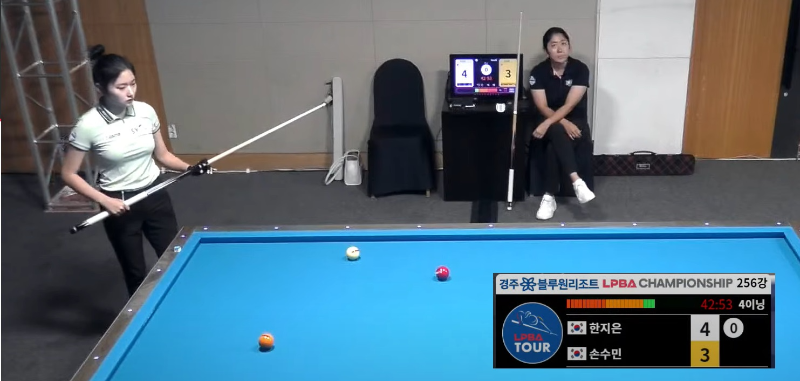한지은 VS 손수민 PPQ라운드 경기 결과 (프로당구 2023-24시즌 개막전) 1