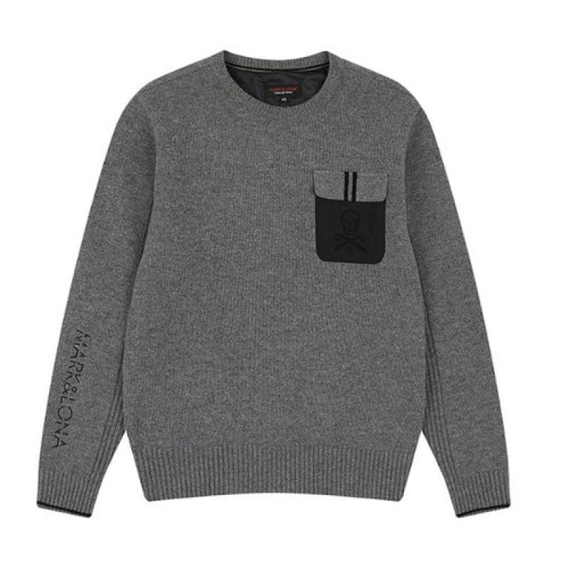 마크앤로나 23FW 남성 방풍 풀오버 니트 LP4TB77M