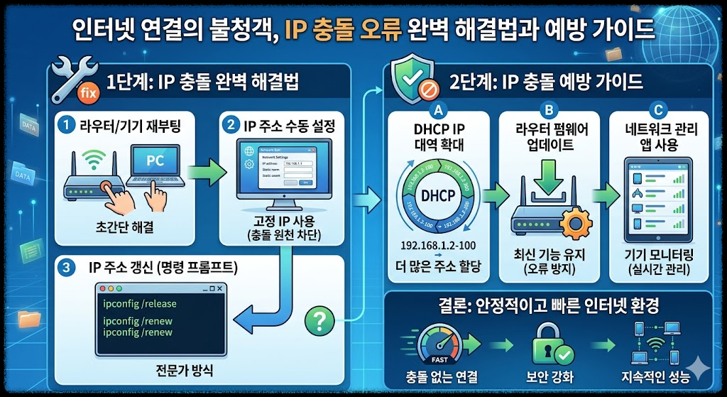 인터넷 연결의 불청객, IP 충돌 오류 완벽 해결법과 예방 가이드