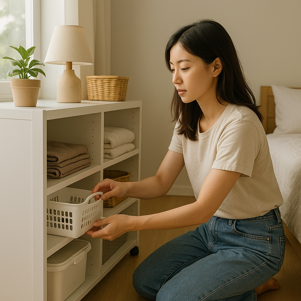 자취방 미니멀 수납 사진