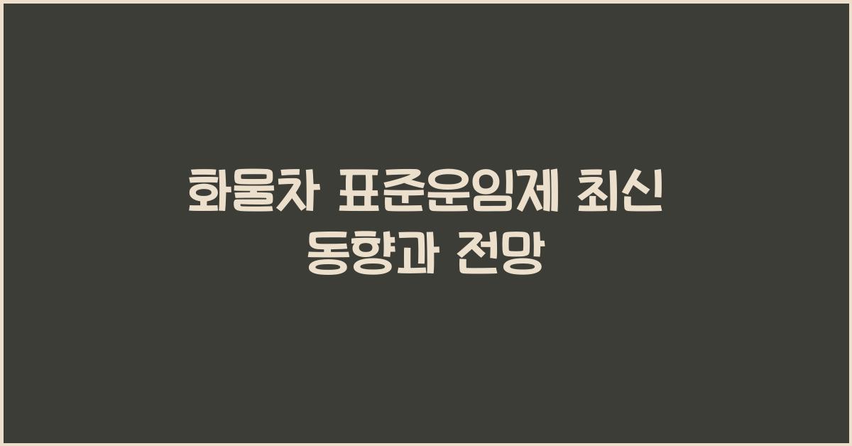 화물차 표준운임제