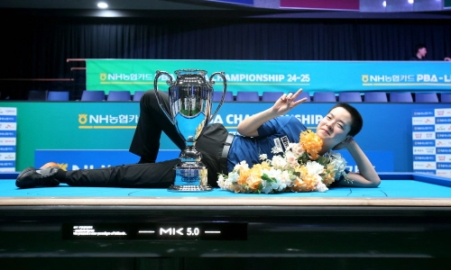 17살 영건 김영원 NH농협카드 PBA 챔피언십 24-25 우승 결승 경기 결과 누적 상금 역대 최연소 오태준 준우승 7차 팀리그 광명시 투어