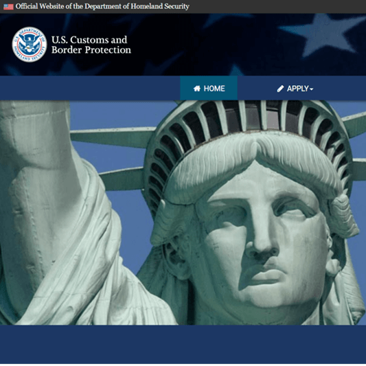 미국 입국 허가 ESTA 공식홈페이지에 대한 그림