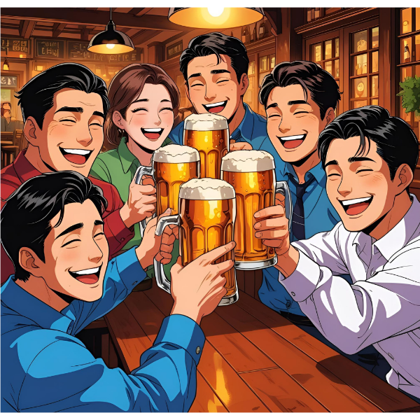 본인의 이름을 외치기 전, 상대방에게 '잘왔다' 라고 화답을 요청합니다.