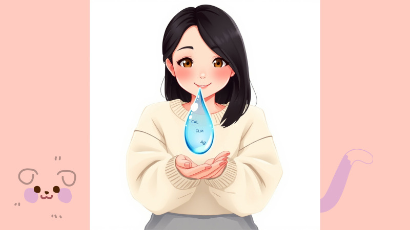 생수 수질과 미네랄 성분의 중요성을 보여주는 일러스트