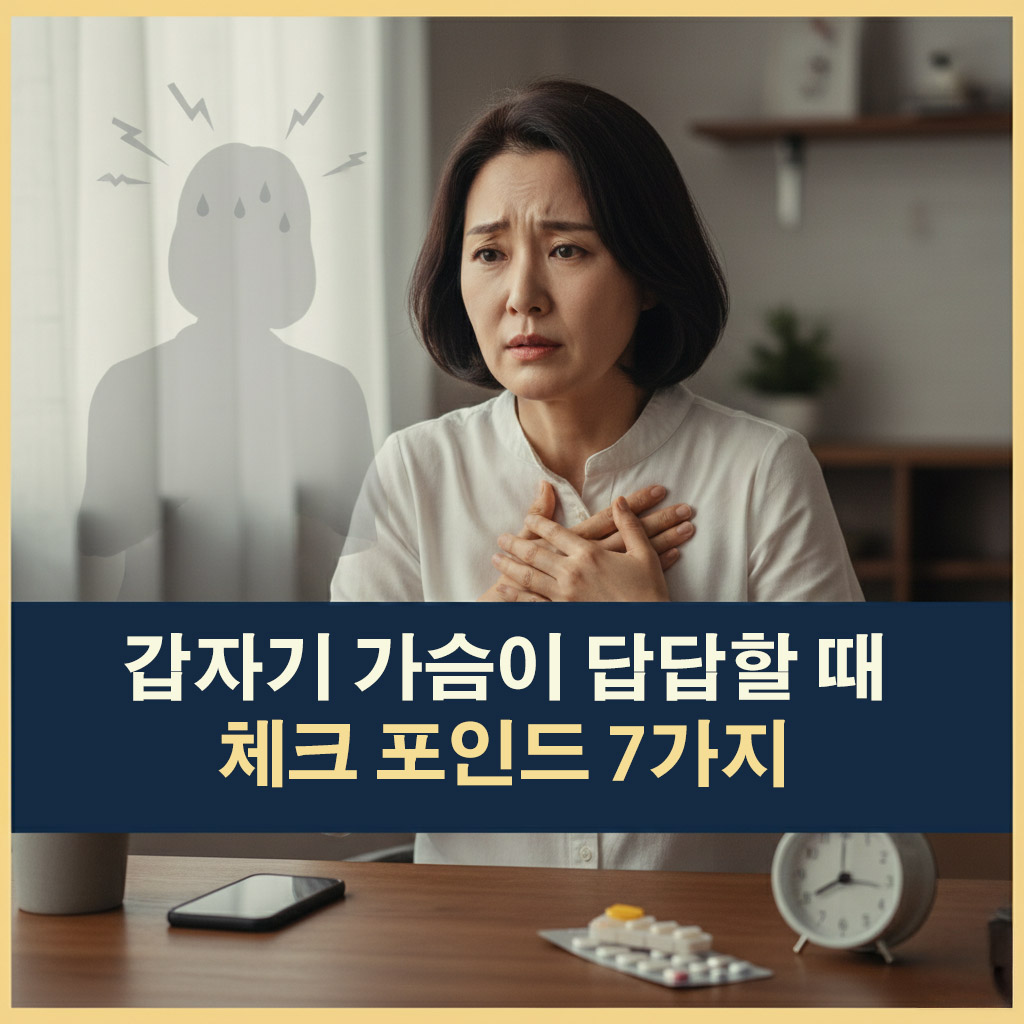 갑자기 가슴이 답답할 때 체크 포인트 7가지