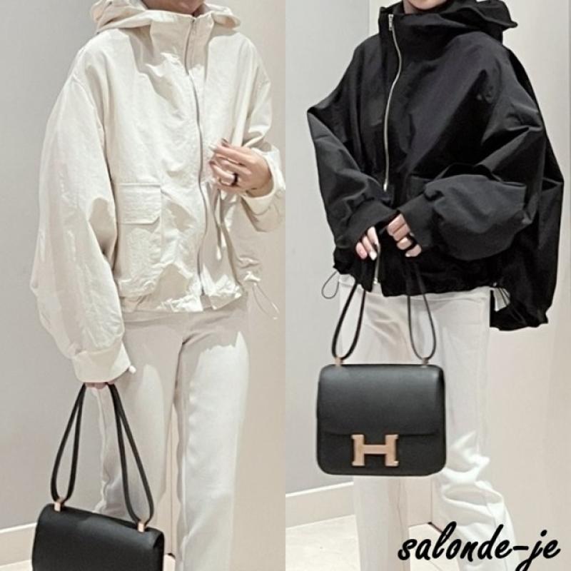 간절기아우터 여성 봄 여름 점퍼 오버핏 후드 여성야상점퍼