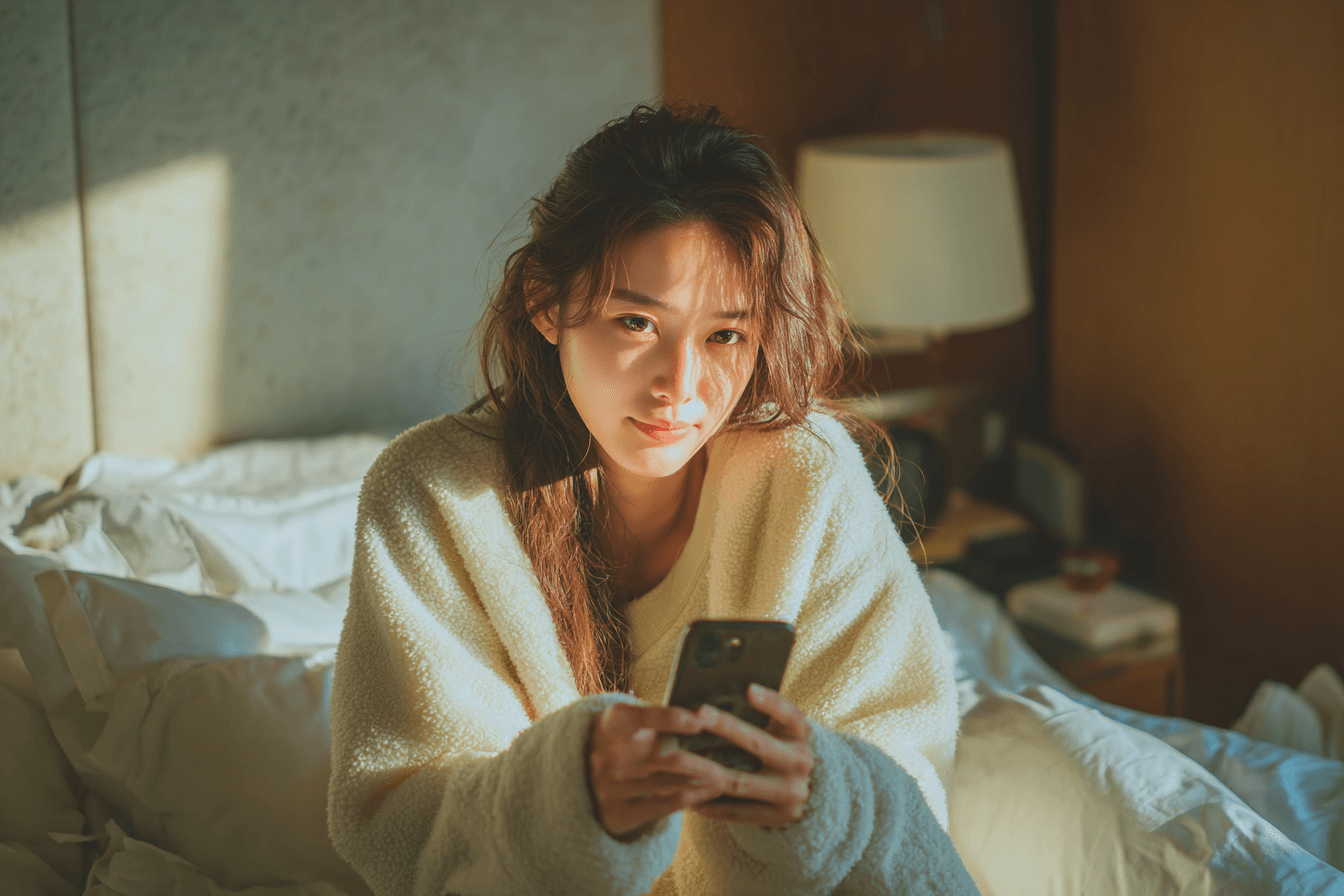 티빙을-이용중인-여성