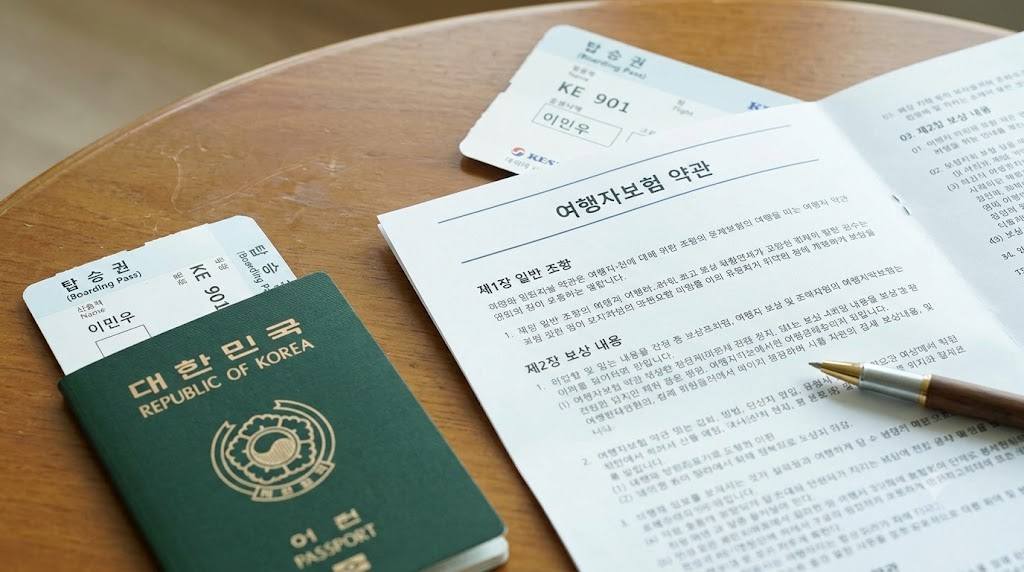 여권과 약관사진