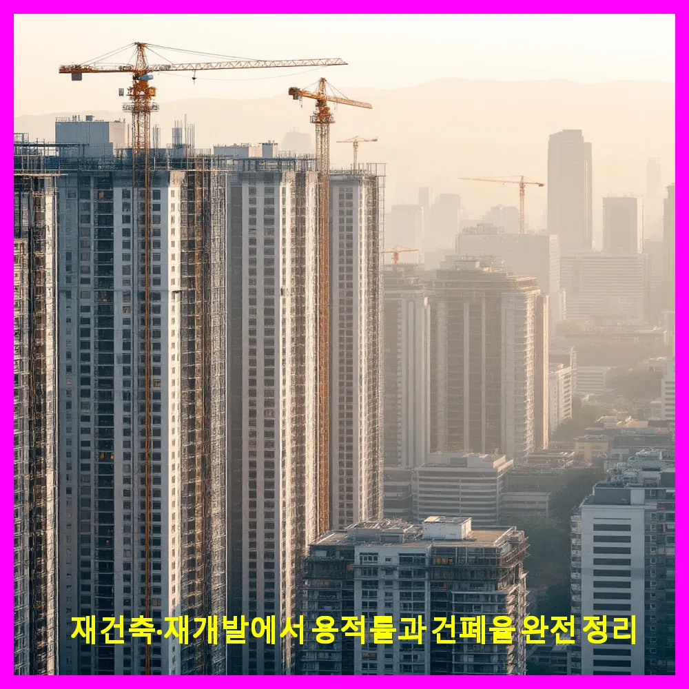 재건축·재개발에서 용적률과 건폐율 완전 정리