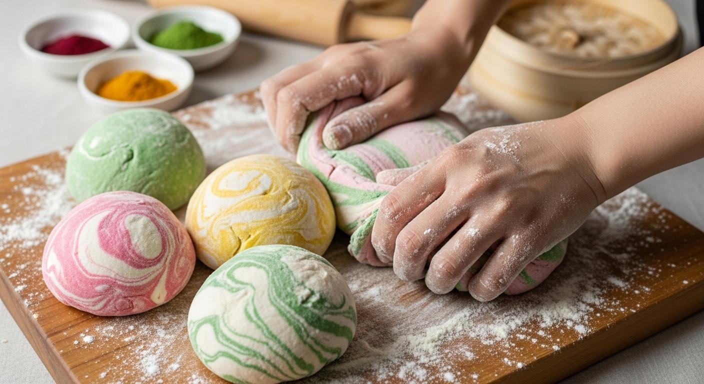 송편 반죽 만들기