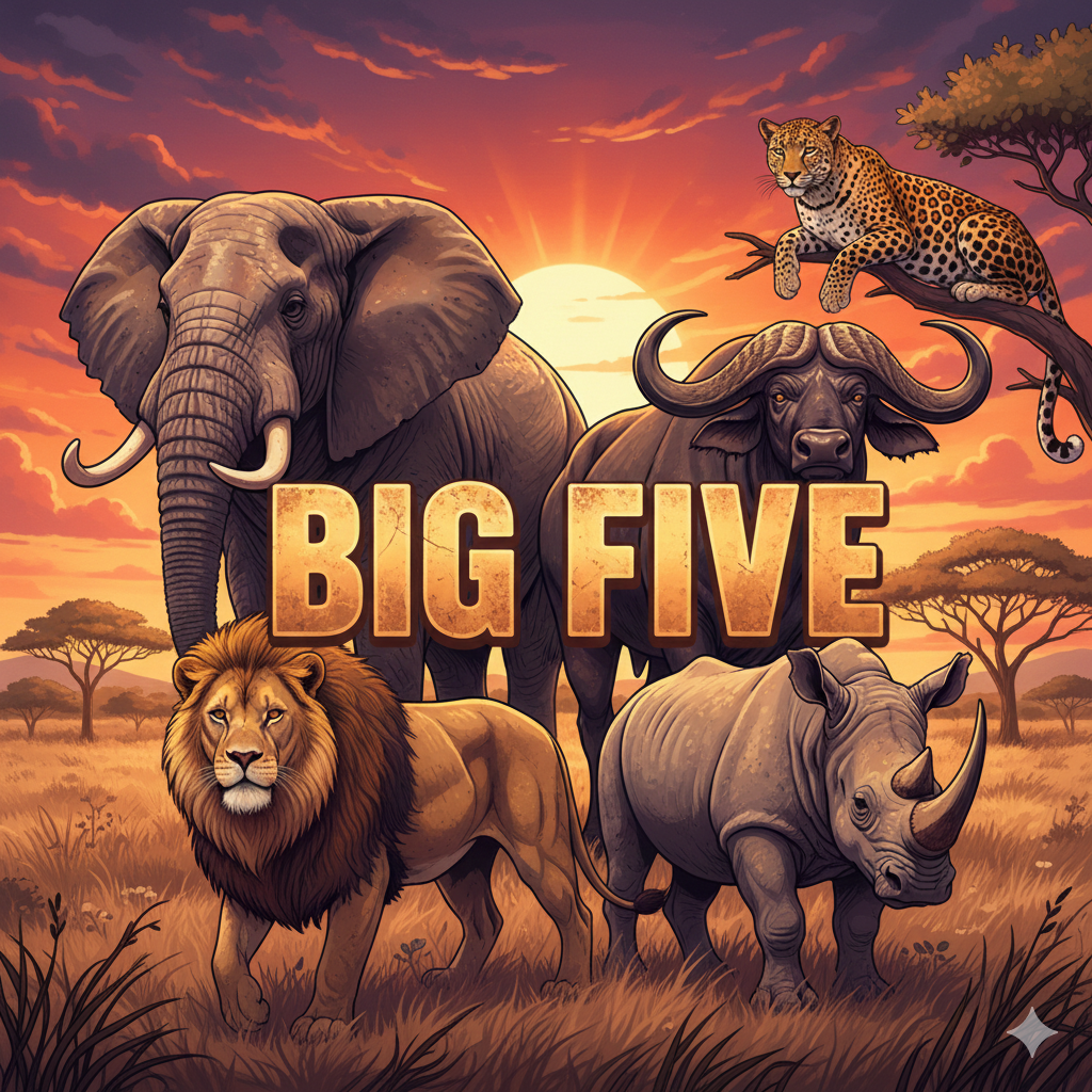 아프리카 빅5 야생동물 사진