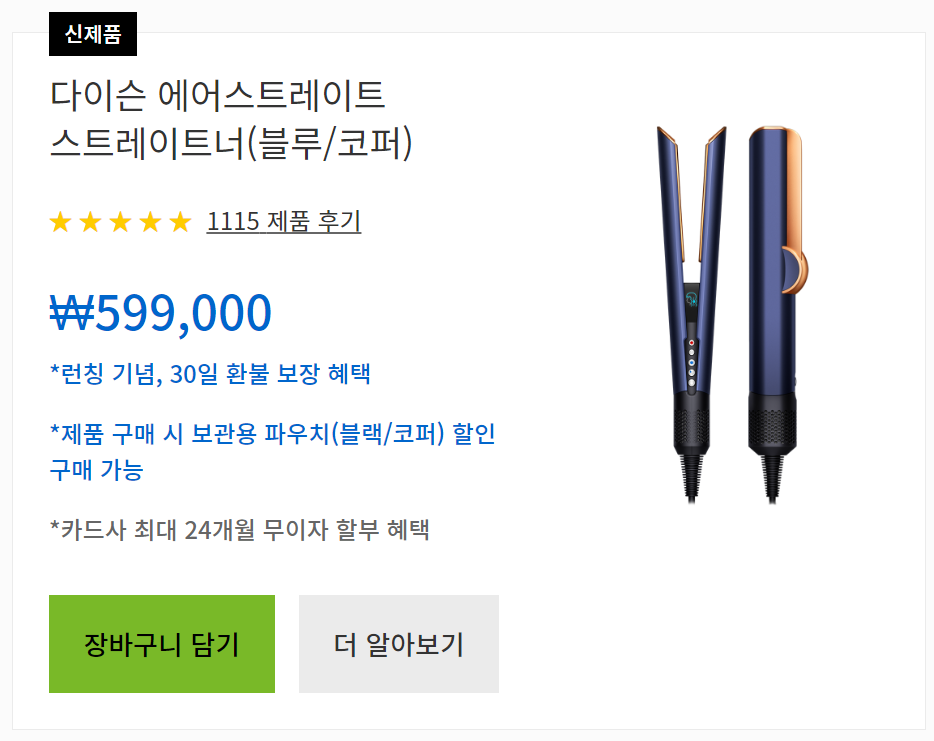 다이슨 에어스트레이트 30일 체험