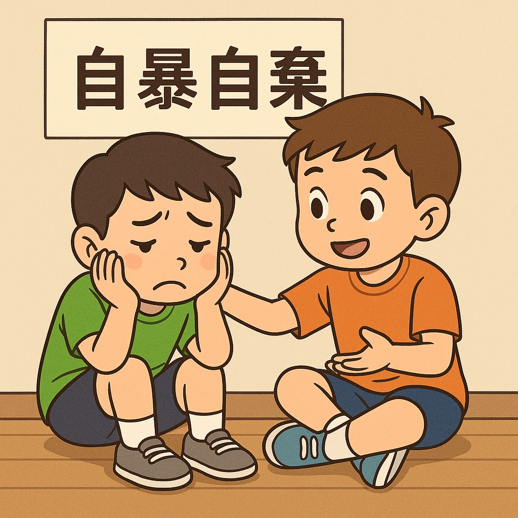 자포자기 사자성어 이미지