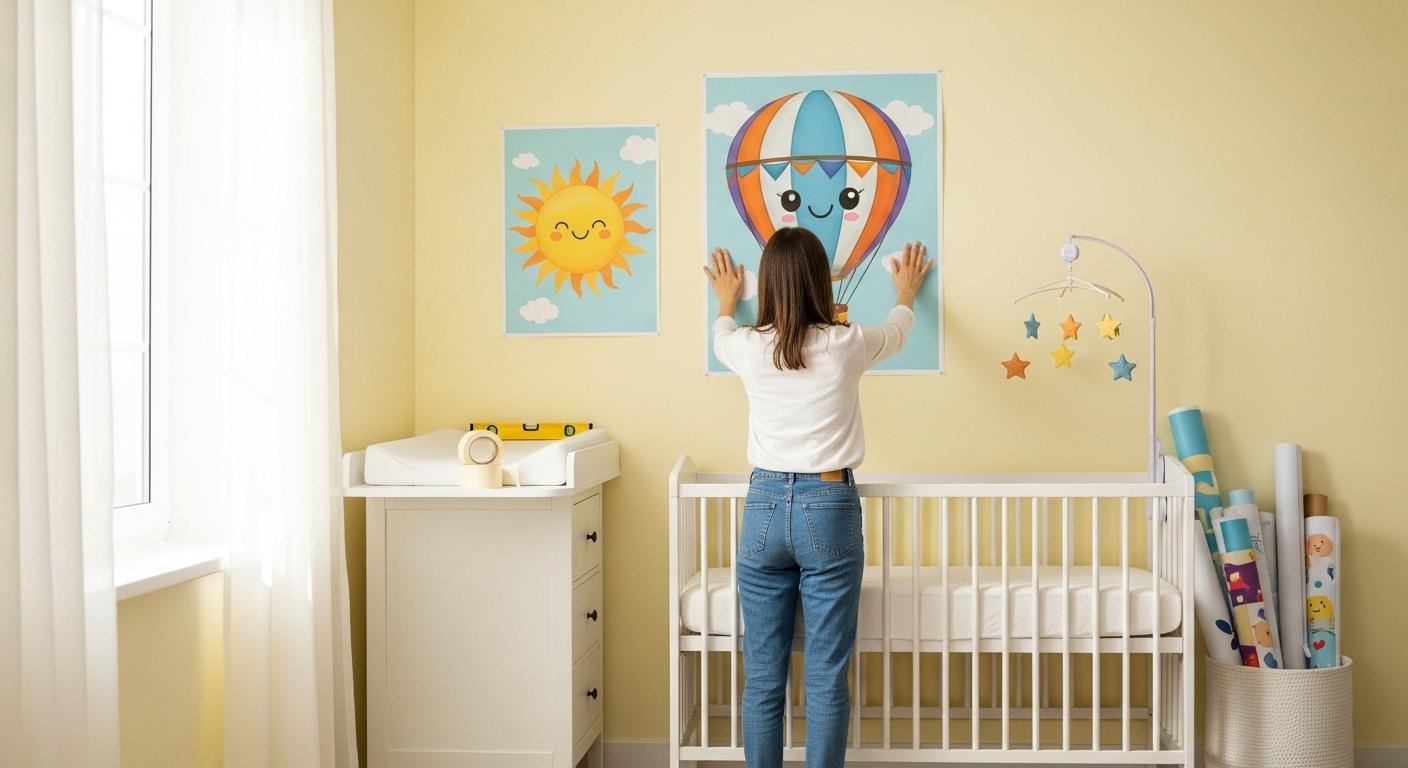 아기방 포스터 붙이기