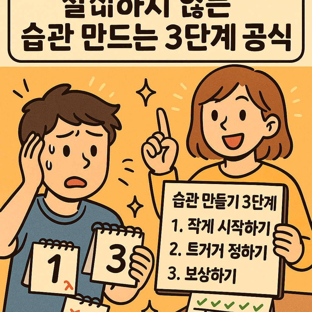 작심삼일 끝! 실패하지 않는 습관 만드는 3단계 공식