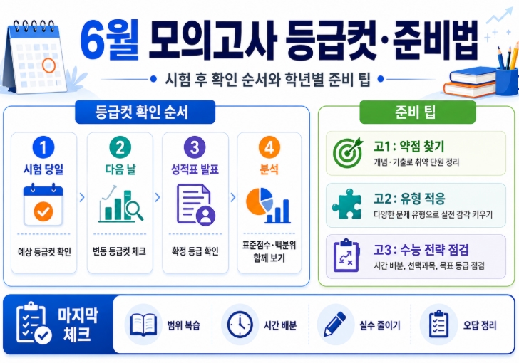 2026년 6월 모의고사 일정&middot;시험범위&middot;등급컷 총정리