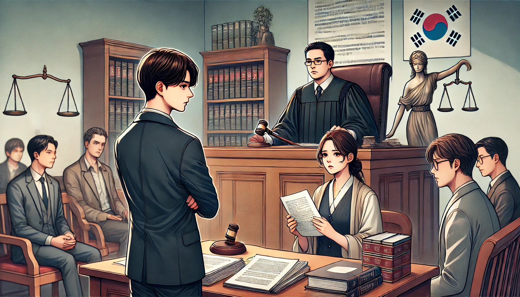 가족들이 모여 상속에 대해 이야기하는 모습