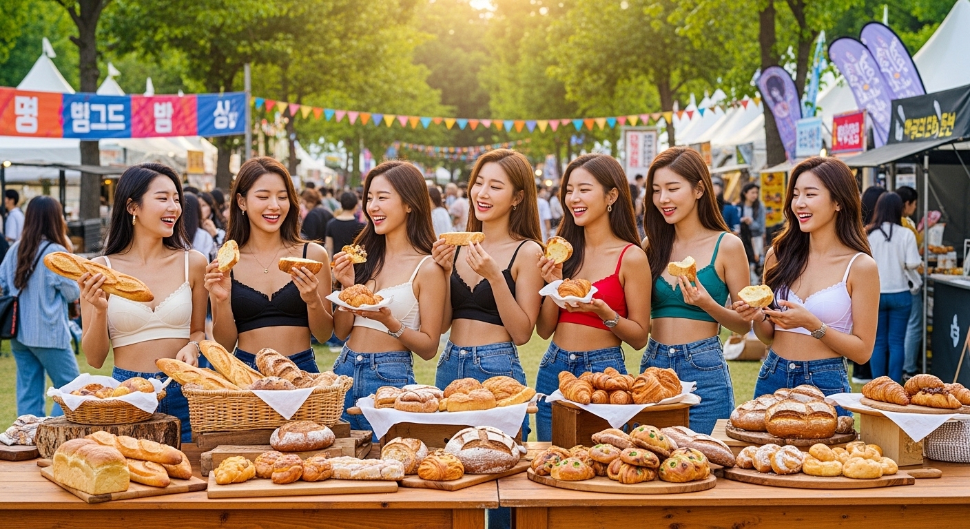 빵 축제에 참여한 여자들