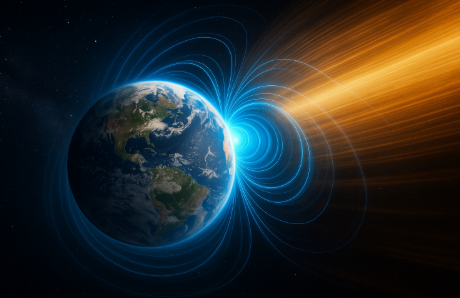 태양풍과 지구 자기장의 상호작용