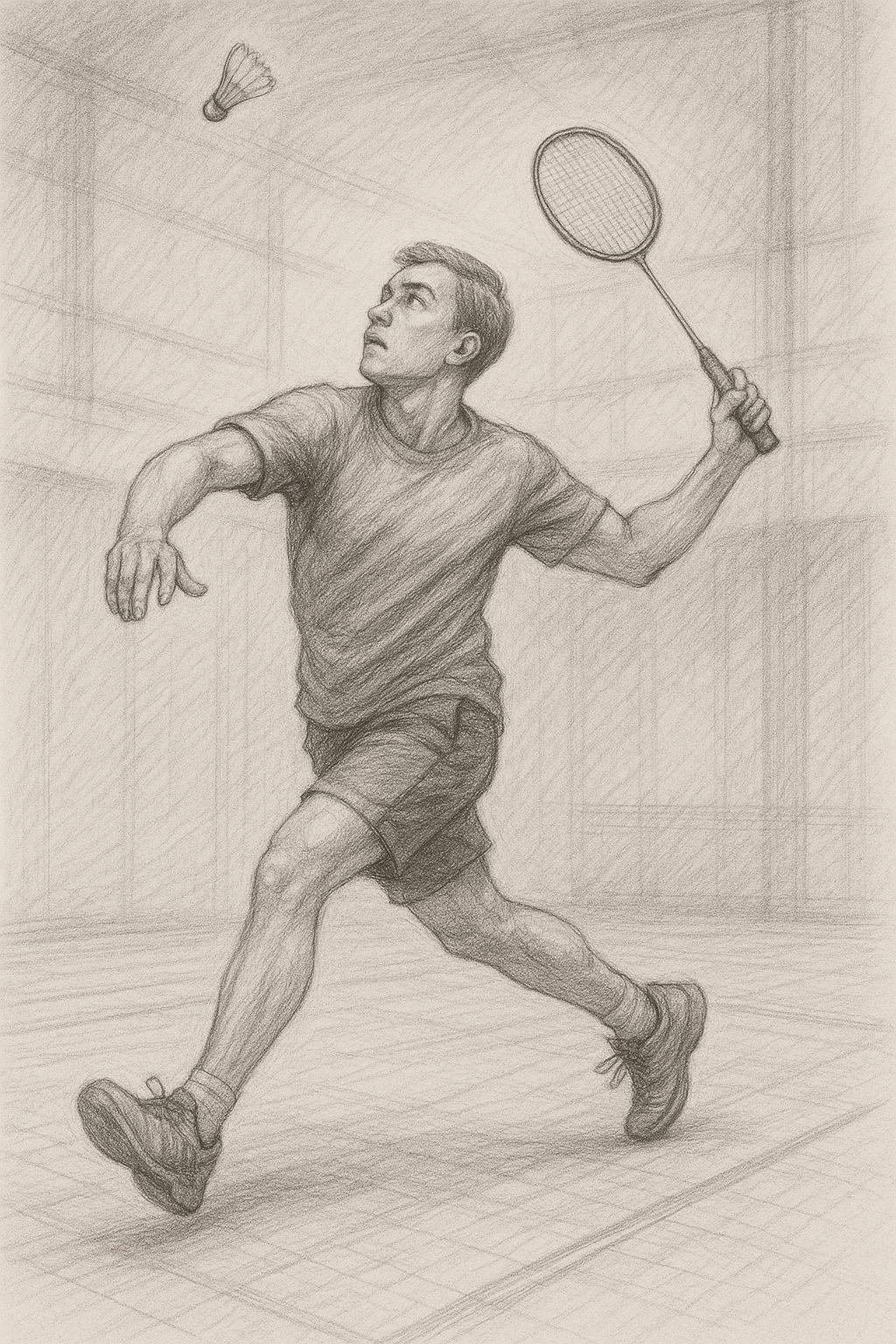 배드민턴 백코트 풋워크 이미지