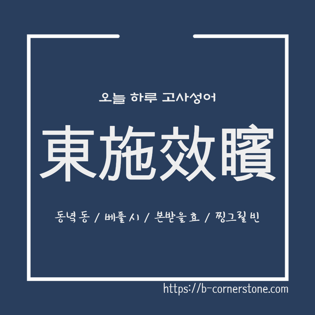 고사성어 동시효빈