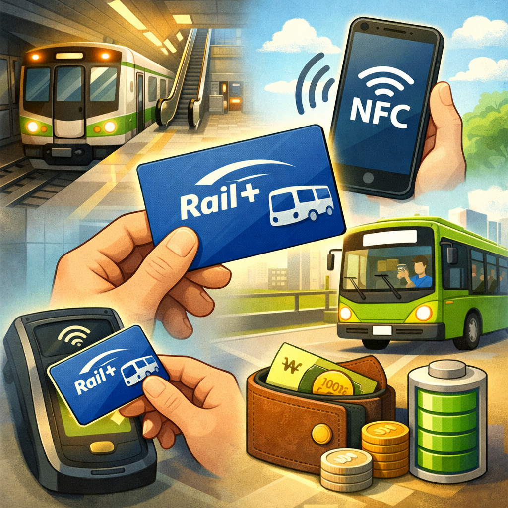 Rail+ 교통카드 사용방법 총정리｜지하철&middot;버스 사용처, NFC 사용, 잔액 확인&middot;충전방법 관련 사진
