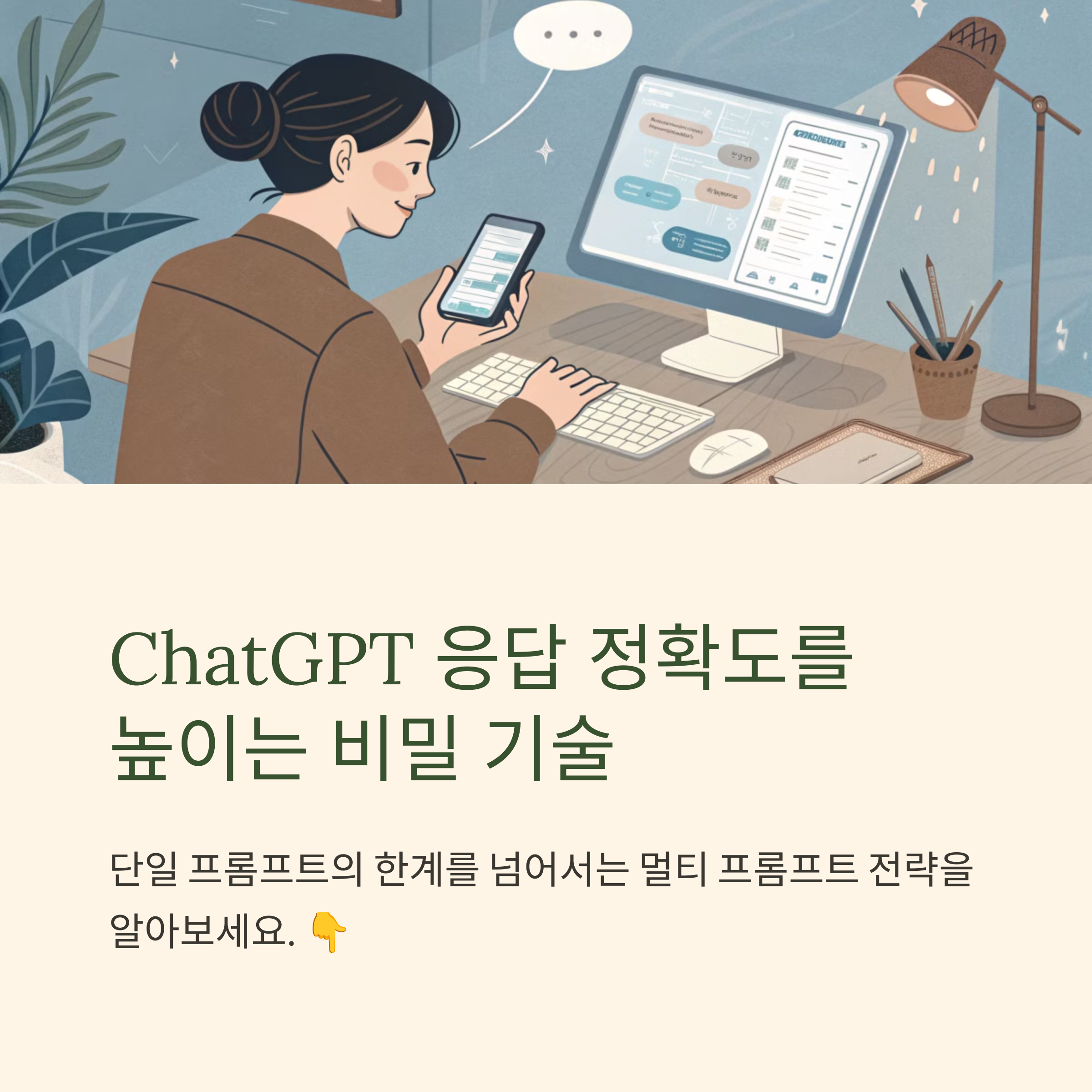 ChatGPT ์ ๋ต๋ฅ 200% ๋์ด๋ ๋ฉํฐ ํ๋กฌํํธ ์ ๋ต ์๋ฒฝ ๊ฐ์ด๋