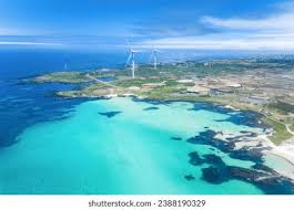 제주도 푸른 바다 이미지