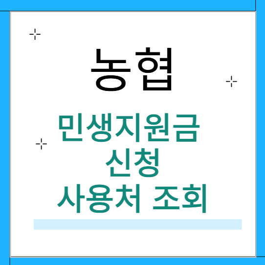 농협카드 민생회복 소비쿠폰 신청